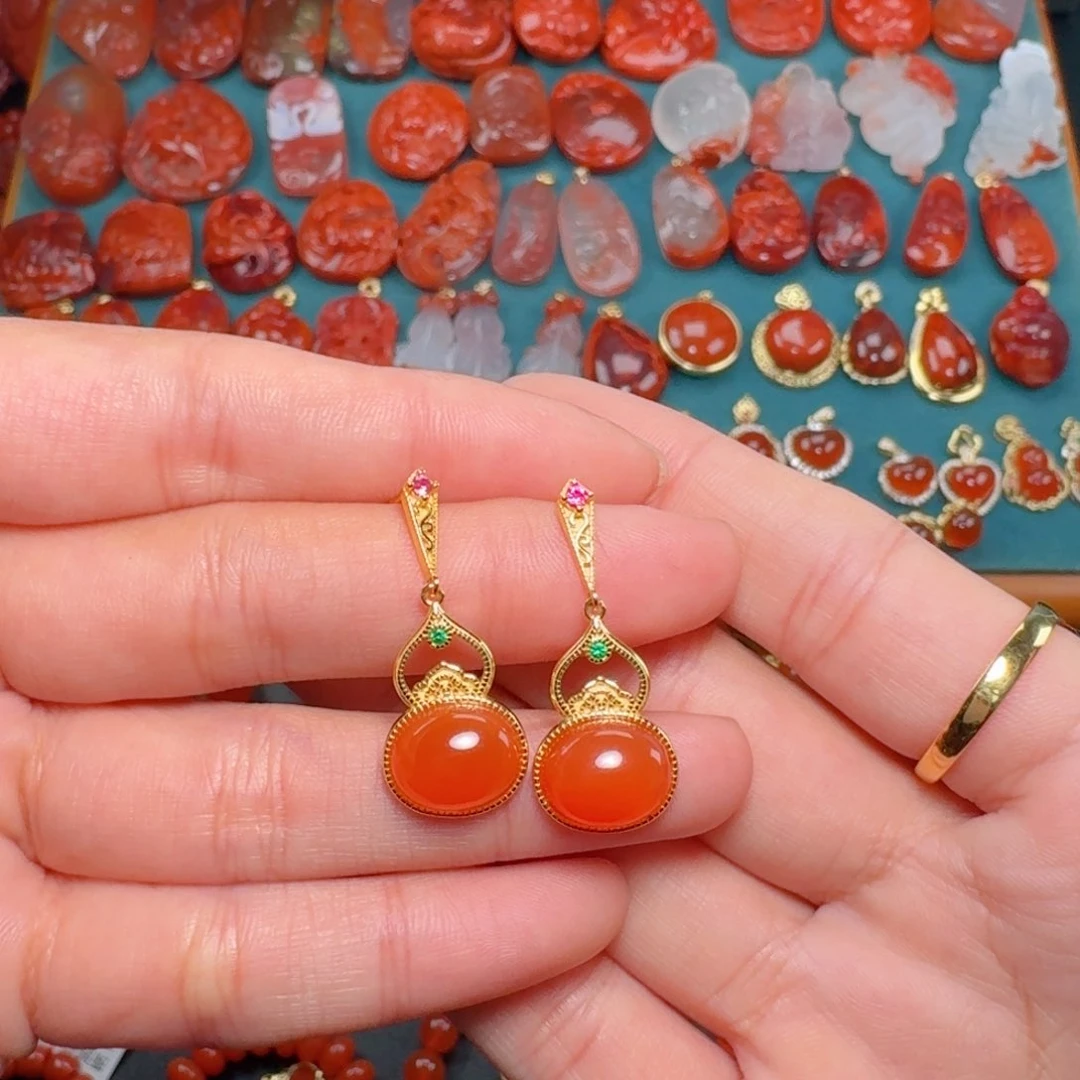 南红玛瑙南红银S925镶嵌