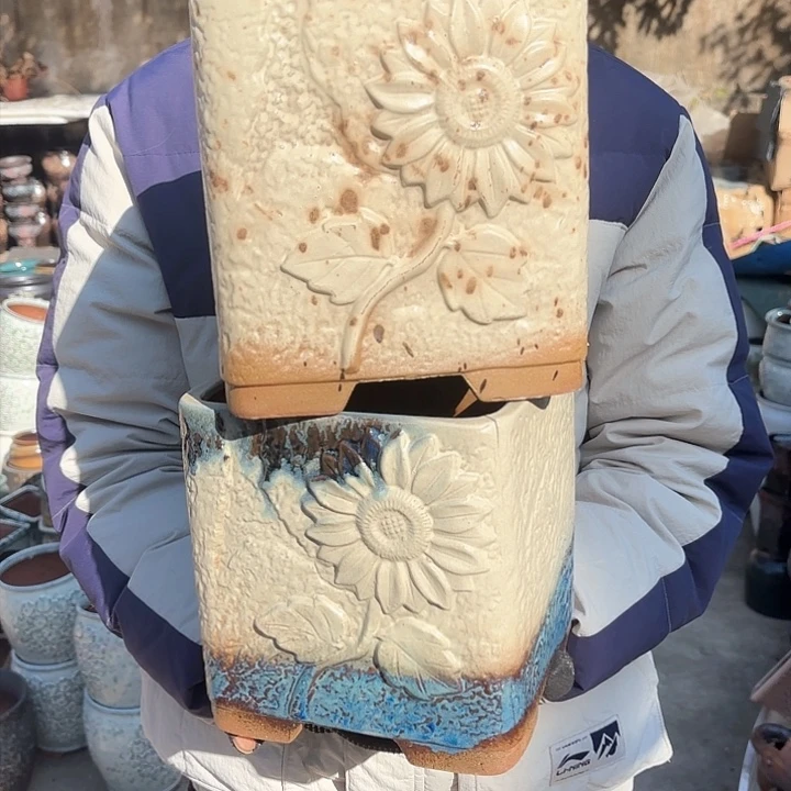 红陶瑕疵颜色不挑两个口径19高度19