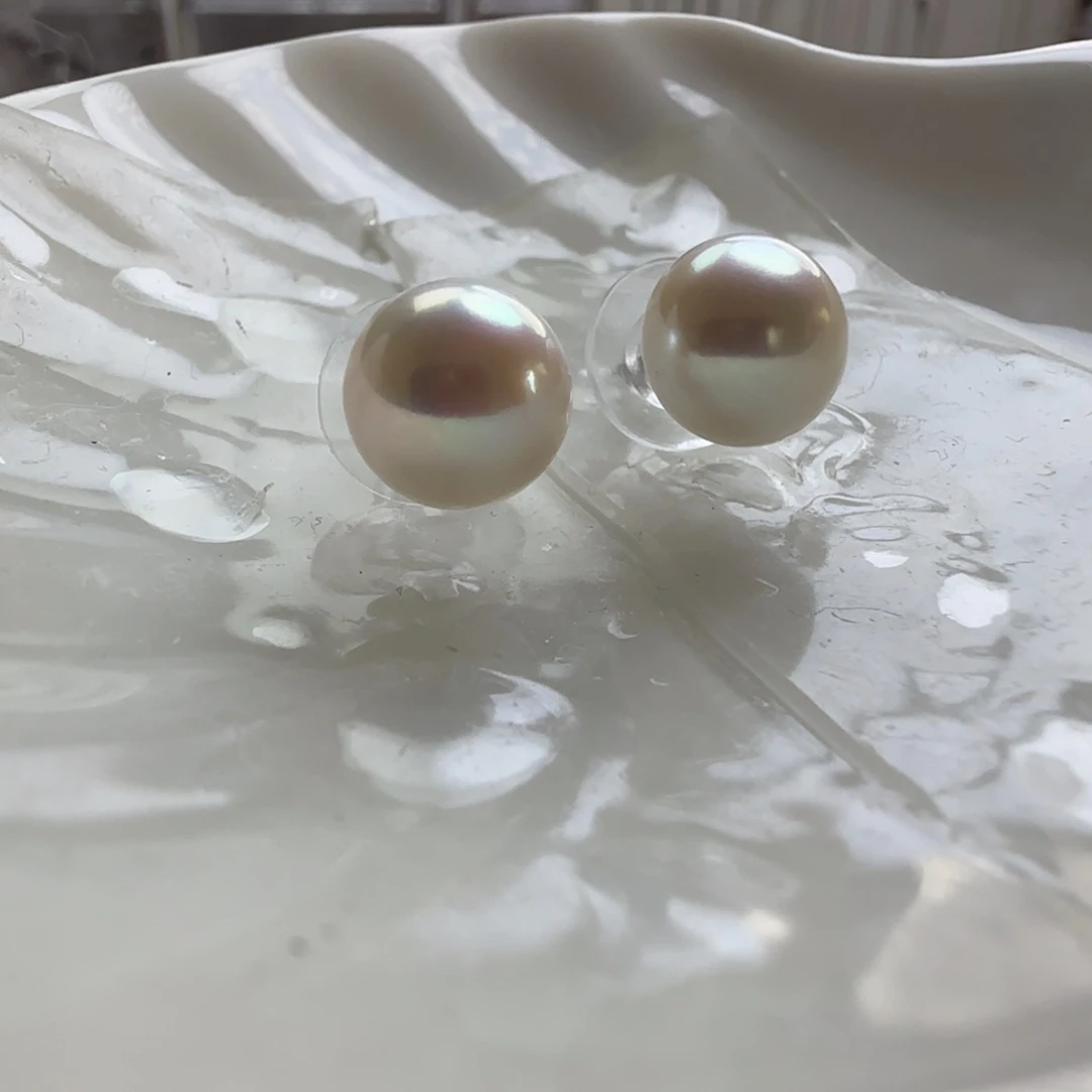 耳饰淡水珍珠银S925镶嵌