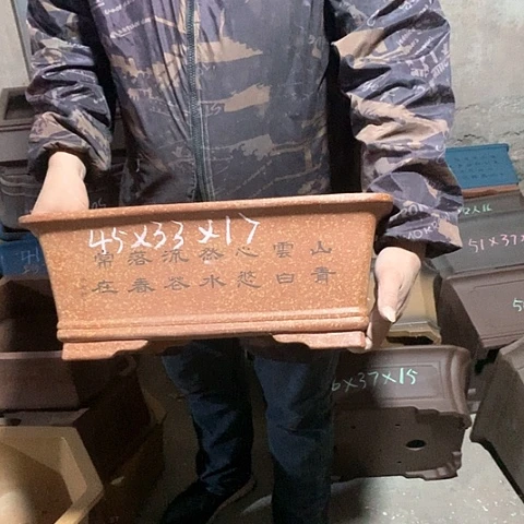 紫砂花盆手工制作