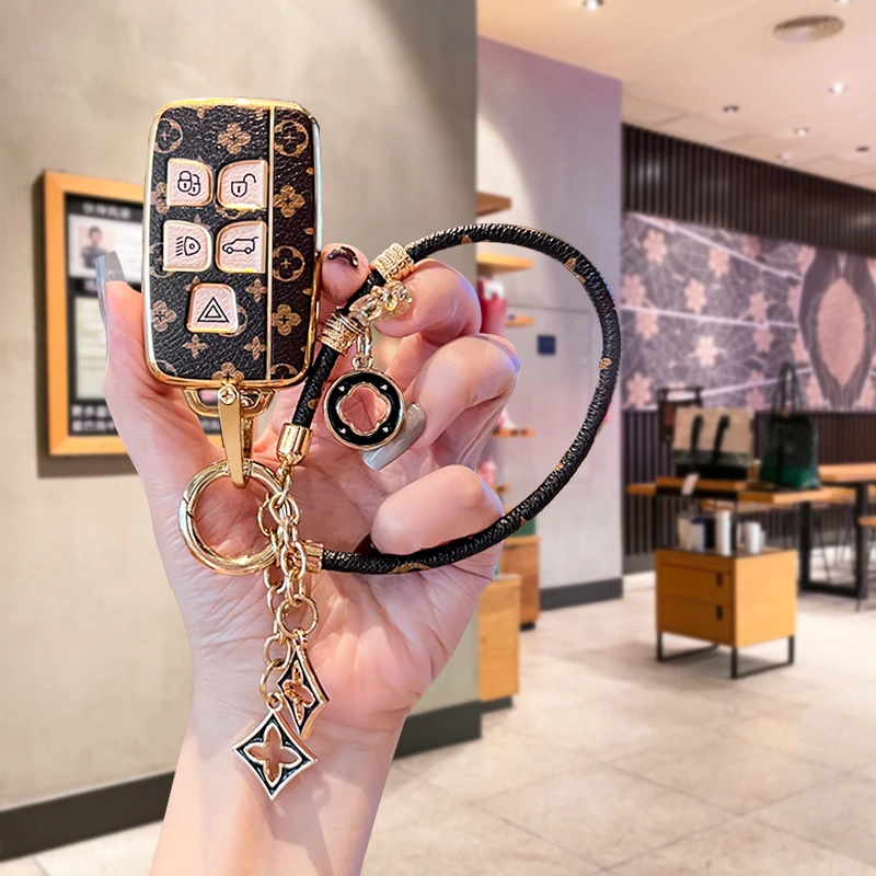 路虎神行者2车钥匙套老款发现17款轻奢保护壳揽胜创世16款复古扣