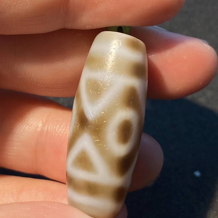 小卢手工三眼天珠带绳