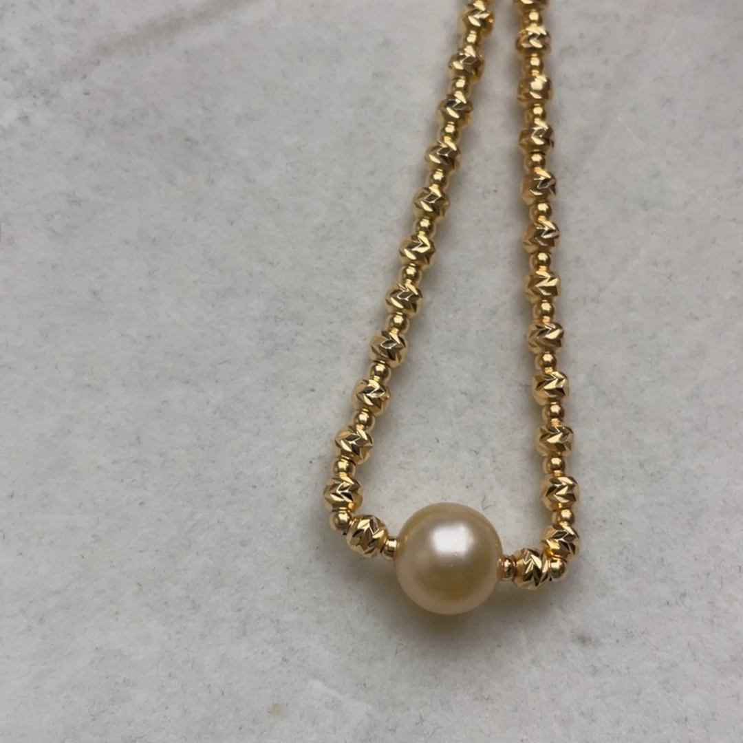 海水珍珠手绳银S925镶嵌