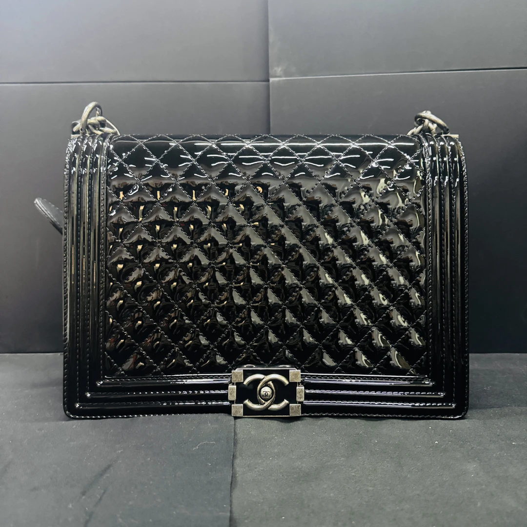99新 Chanel/香奈儿 漆皮leboy超大号