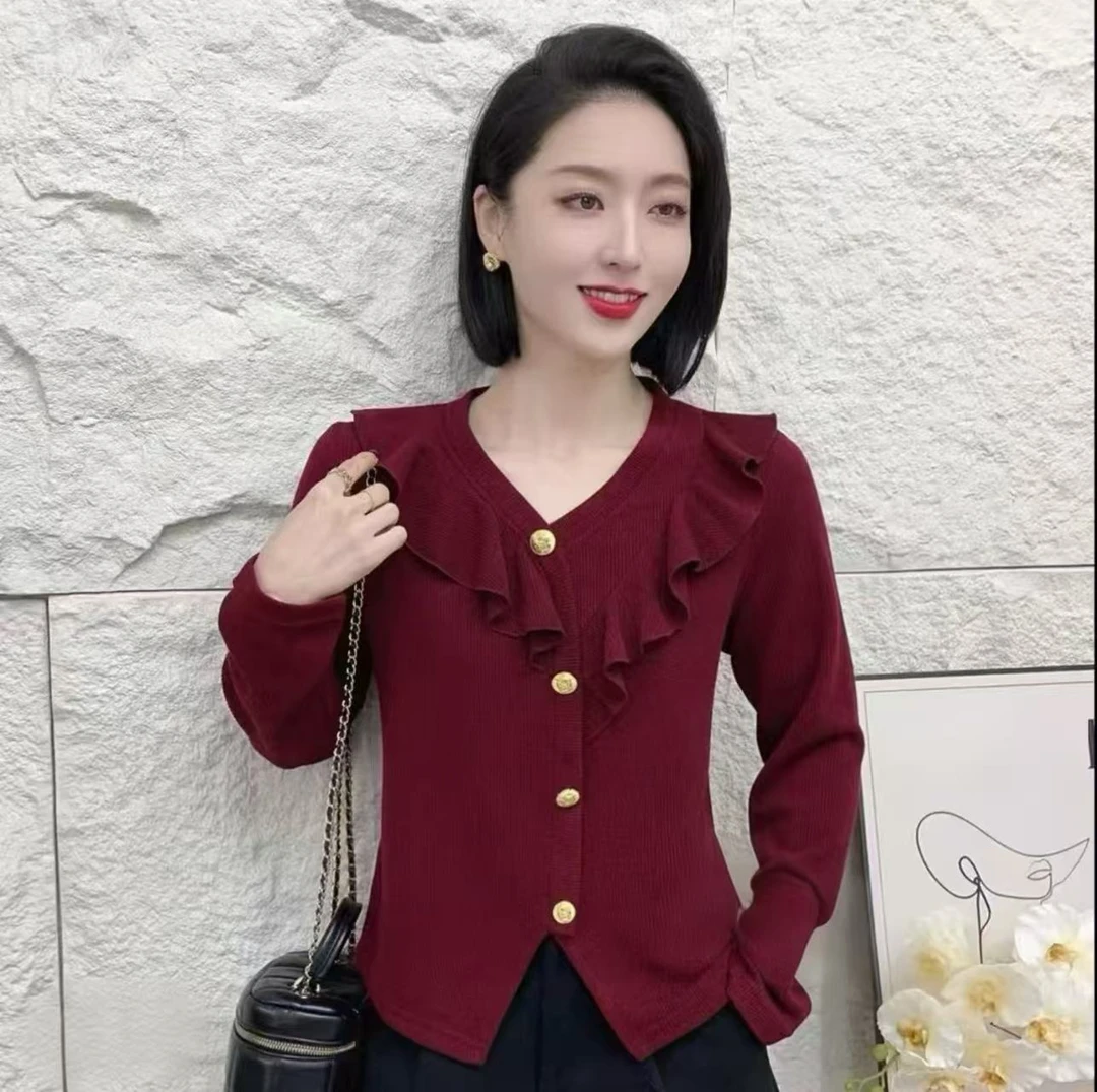 京墨2025春季新款时尚休闲潮流显瘦打底长袖602