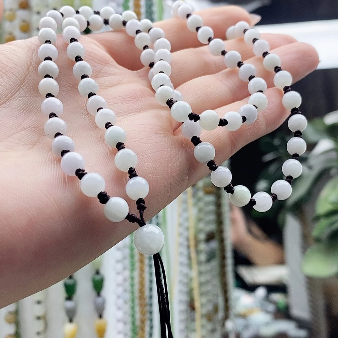 快****翡翠未镶嵌颈饰翡翠项链吊坠挂绳