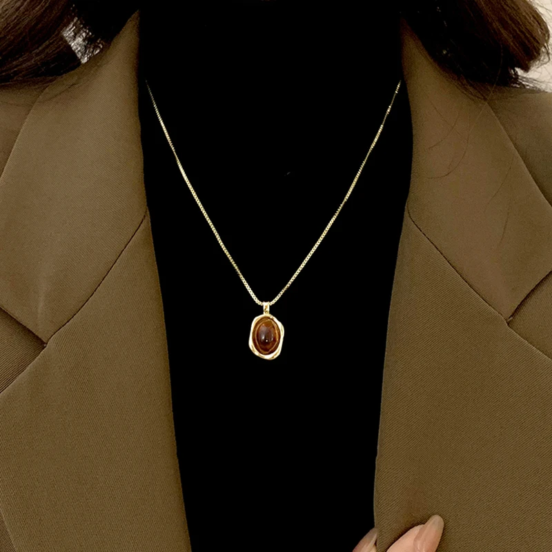 合金项链 复古小众精致吊坠项链女时尚叠戴蛇骨链高级感锁骨链