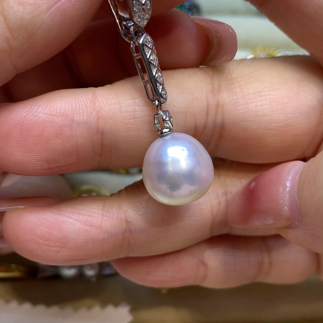 颈饰银S925镶嵌海水珍珠