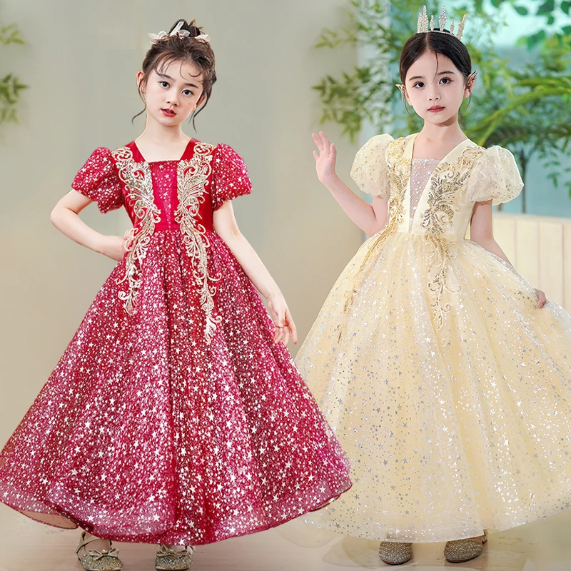 A375女童连衣裙夏款儿童装礼服儿童公主裙洋气小女孩裙生日裙子