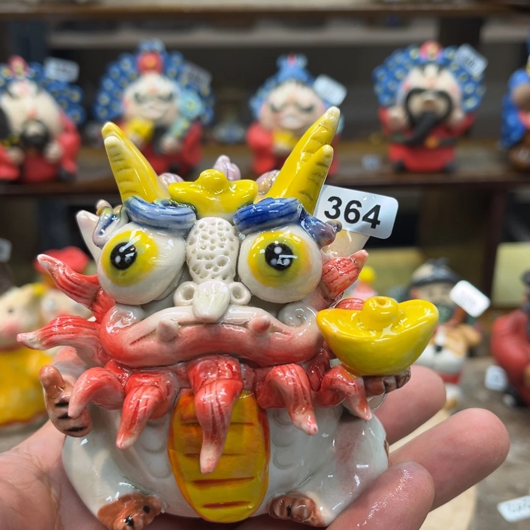 摆件纯手工抽象陶瓷摆件364