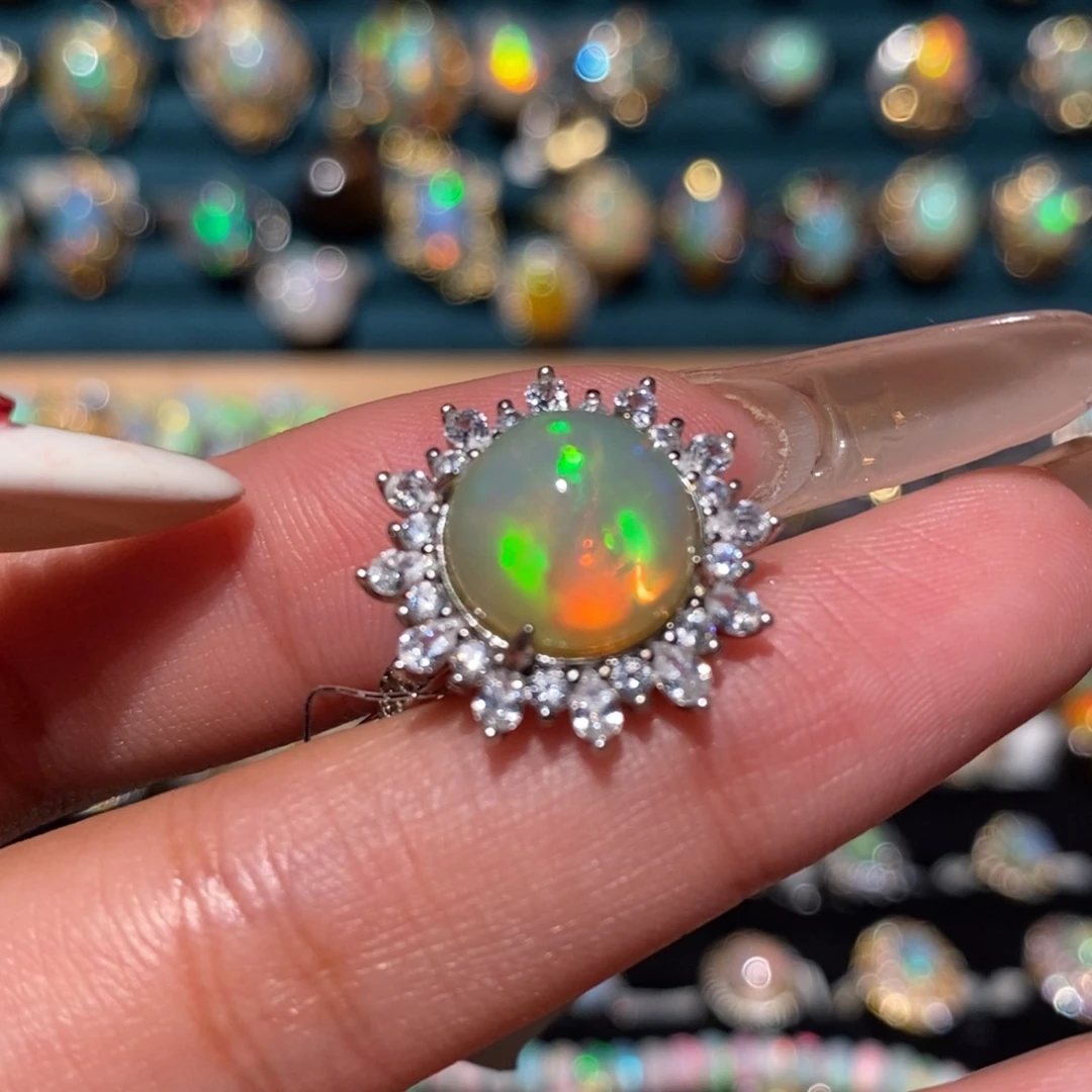 欧泊银S925镶嵌戒指