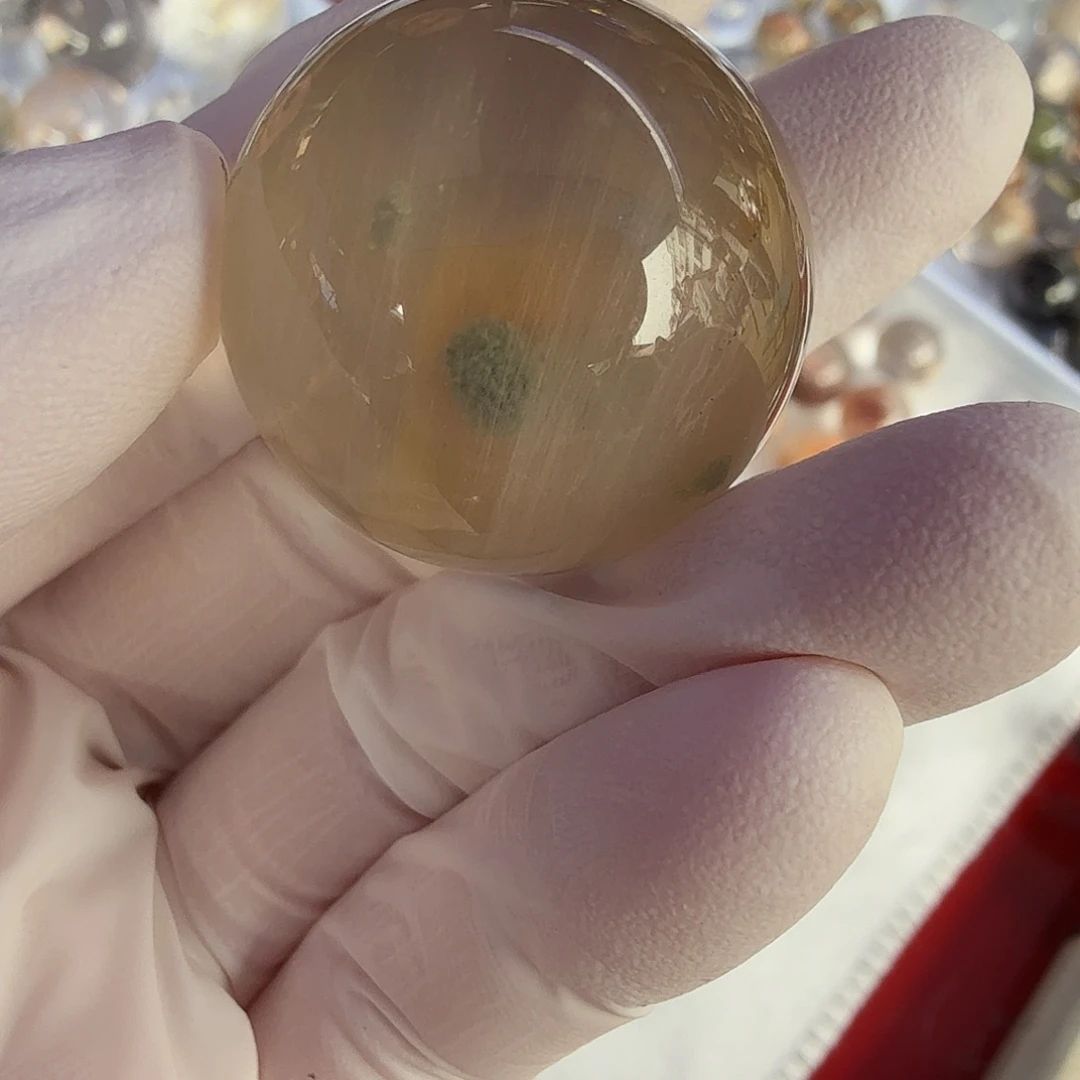 水***颜水晶珠宝半成品未镶嵌穿发28mm定制不退换