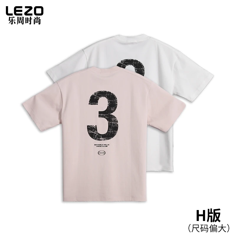 LEZO乐周时尚男装短袖圆领T恤L25234234