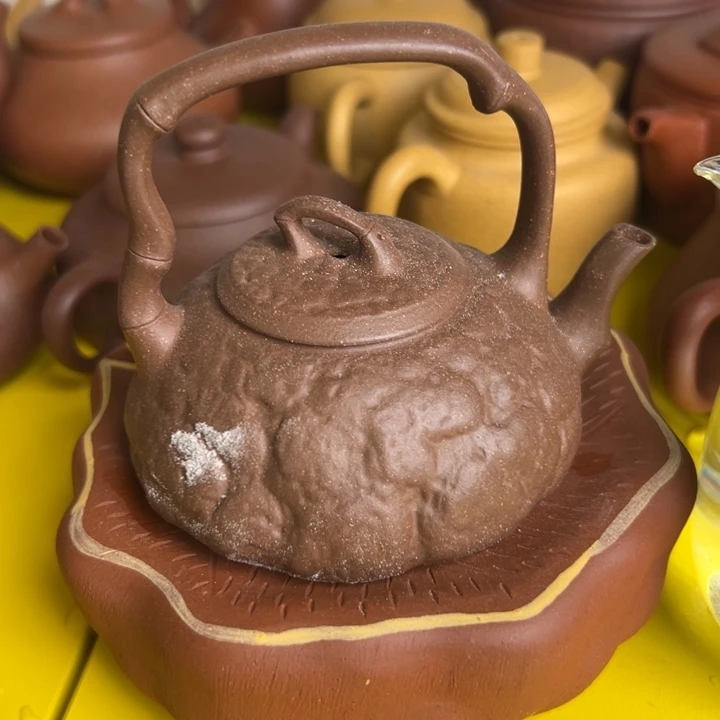 紫砂茶壶提梁段泥150cc