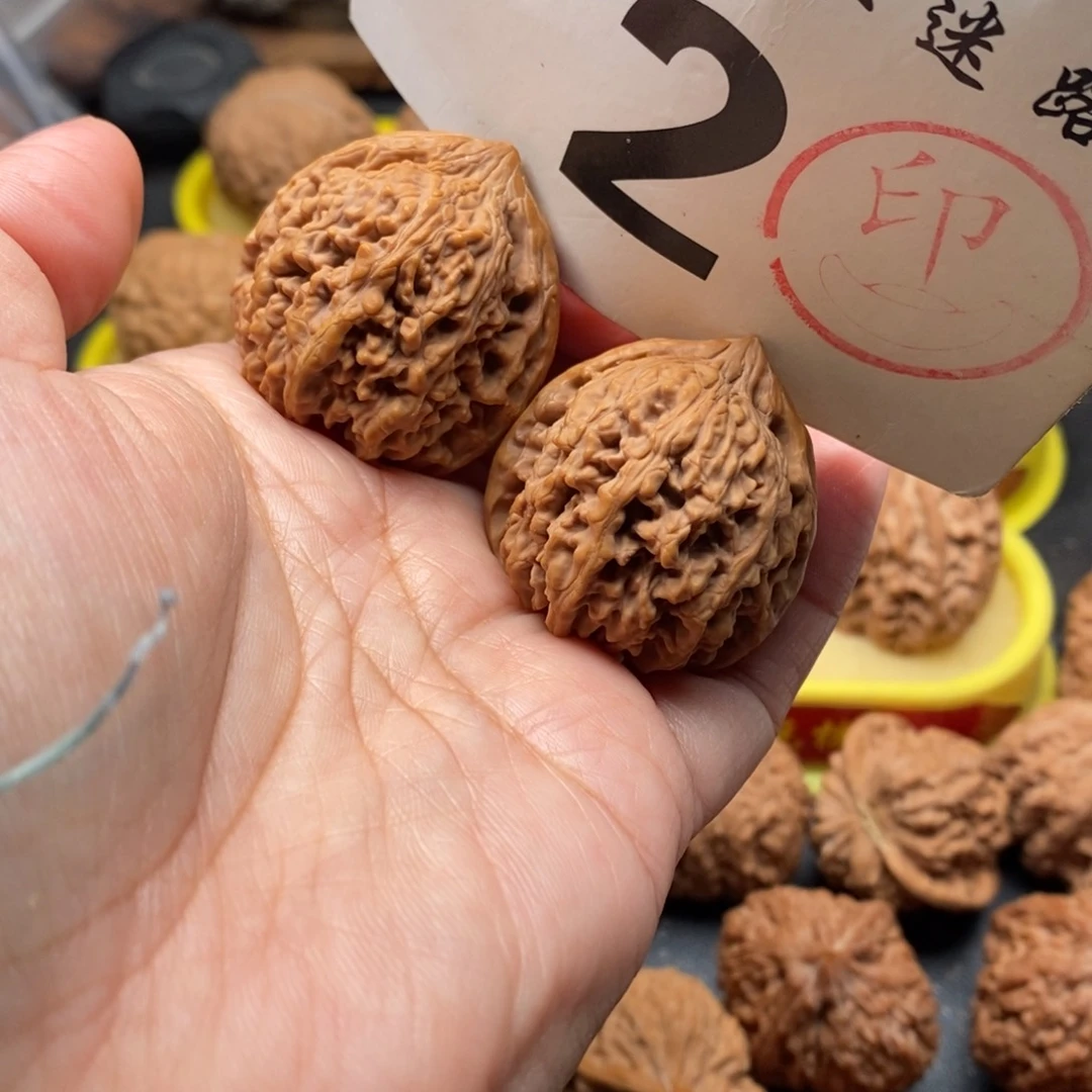 把件文玩核桃34星星有修介意勿拍