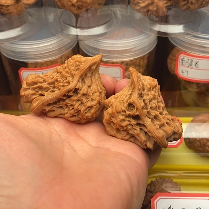 核桃麻核桃异形鸳鸯戏水