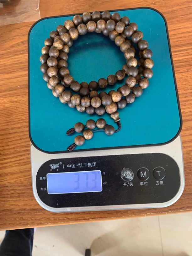 卡9多圈老白棋结高油手串重量36.7克高品质