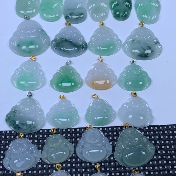 翡翠未镶嵌颈饰天然