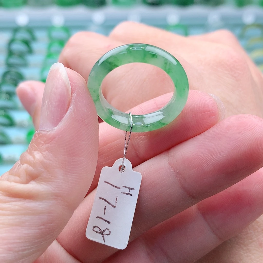 翡翠戒指未镶嵌A货缅甸翡翠