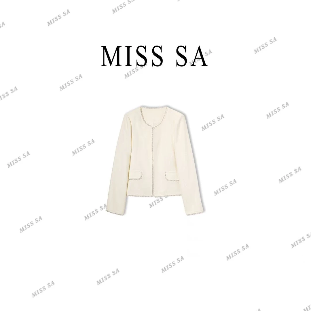 MISS SA 秋季新款时尚休闲气质重工钉珠小香风外套 25089271
