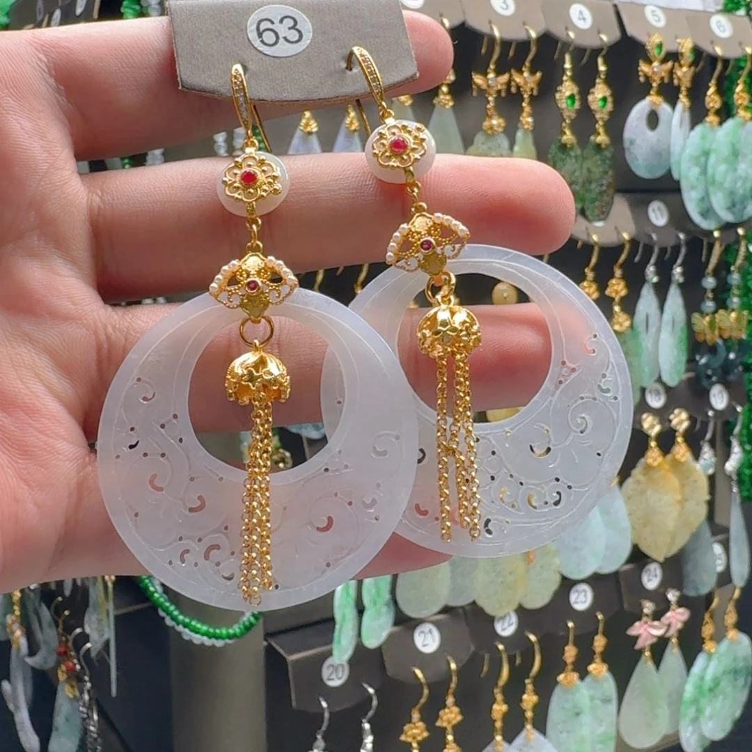 翡翠未镶嵌耳饰翡翠