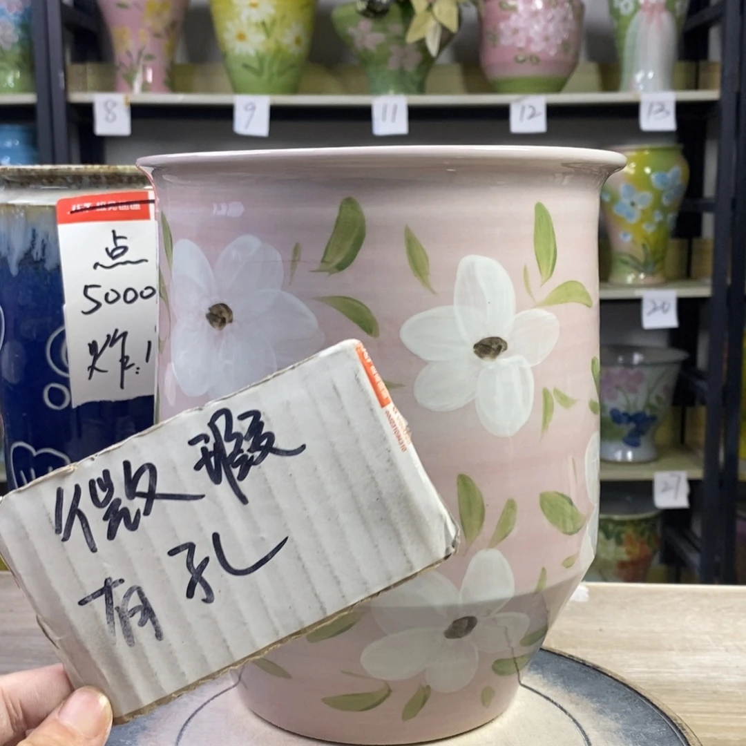 景德镇手工手绘陶瓷花盆