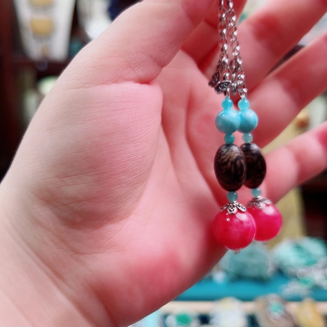 颈饰翡翠未镶嵌蜜*国风