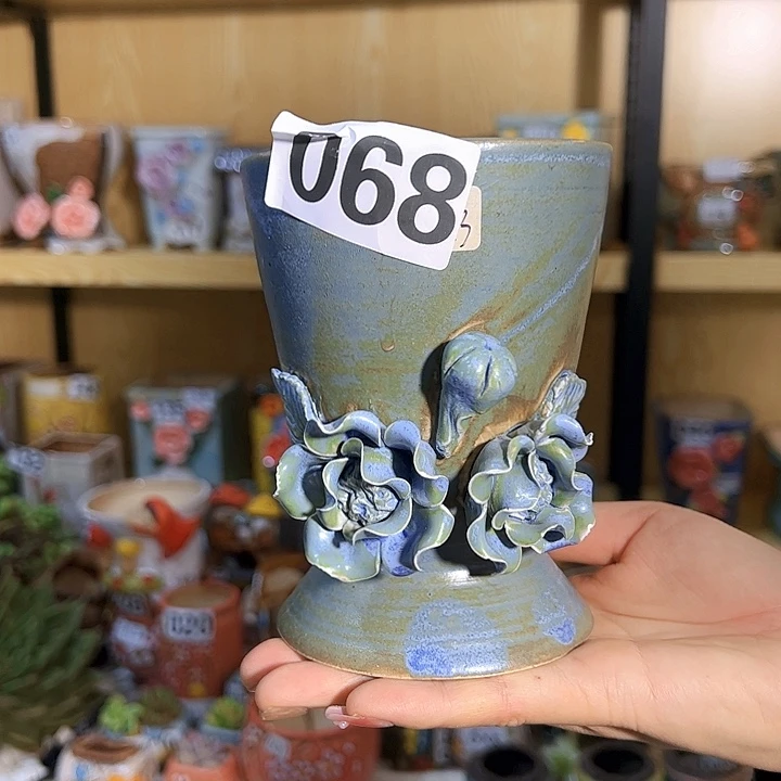 陶瓷多肉花盆满15包邮