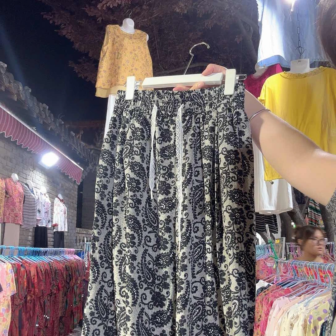 好腰果花裤子150-200斤