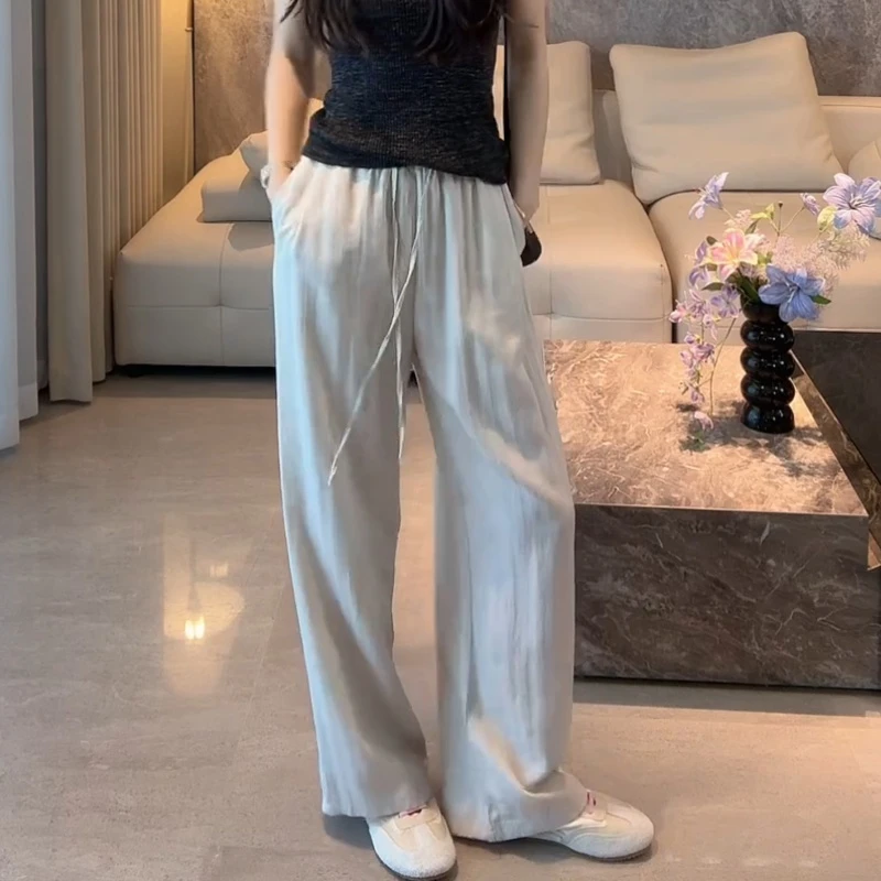 2025新款氧气裤夏款气质百搭时尚休闲宽松直筒裤LK2502875