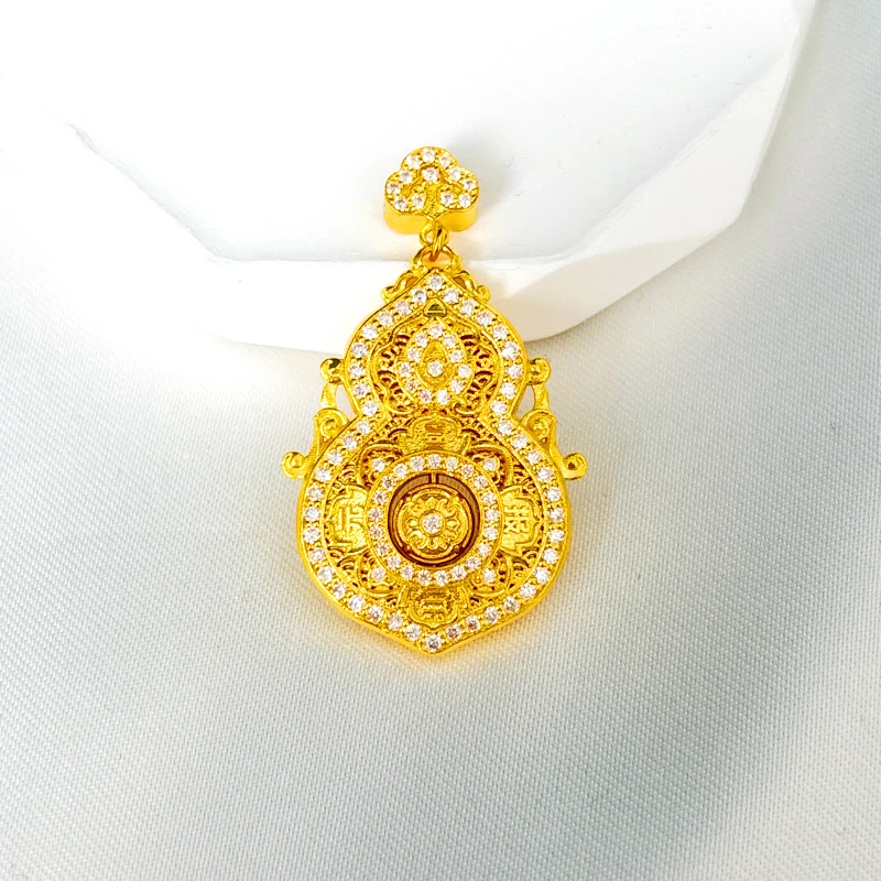 足金999 人生四美葫芦吊坠 带证书钢印