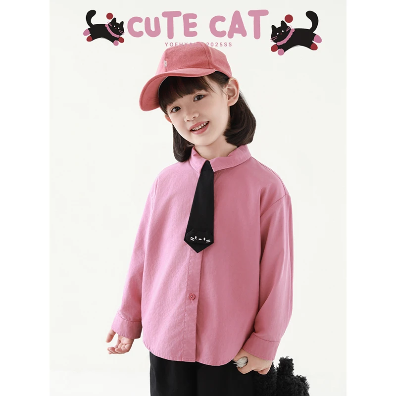 YOEHYAUL/幼悠春壹波【淘气猫】女童休闲春洋学院季衬衫汉服 GN5120