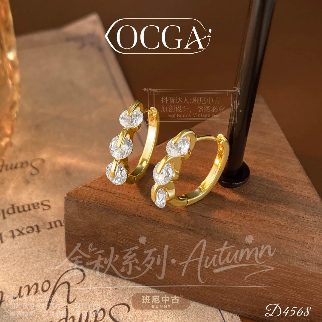 镀K金D4568法【梦遇晨露】秋冬OCGA 欧斯伽斯耳环
