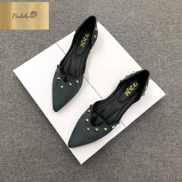 PinkAvril女浅口百搭女鞋2025夏季新款鞋子网红平底鞋中空瓢鞋