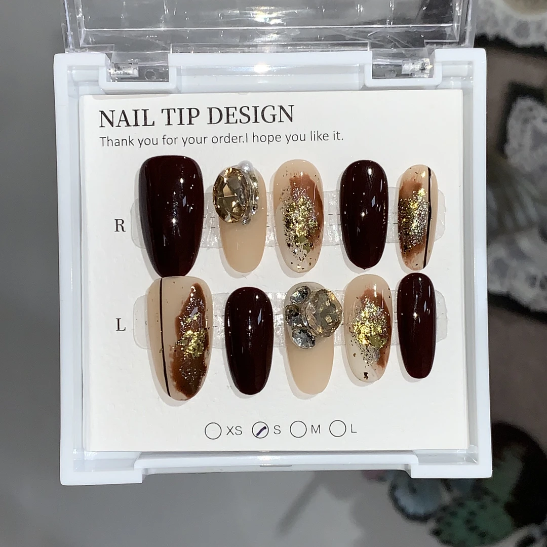 秋日恋曲秋冬氛围纯手工穿戴甲