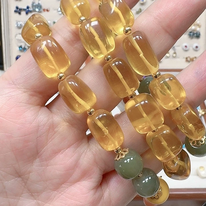 蜜蜡手链未镶嵌手链多宝