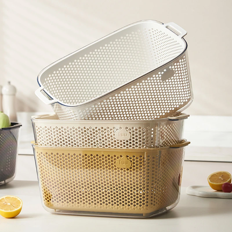 双层沥水篮水槽家用洗菜盆大容量盆中盆多功能水果盘蔬菜篮加厚