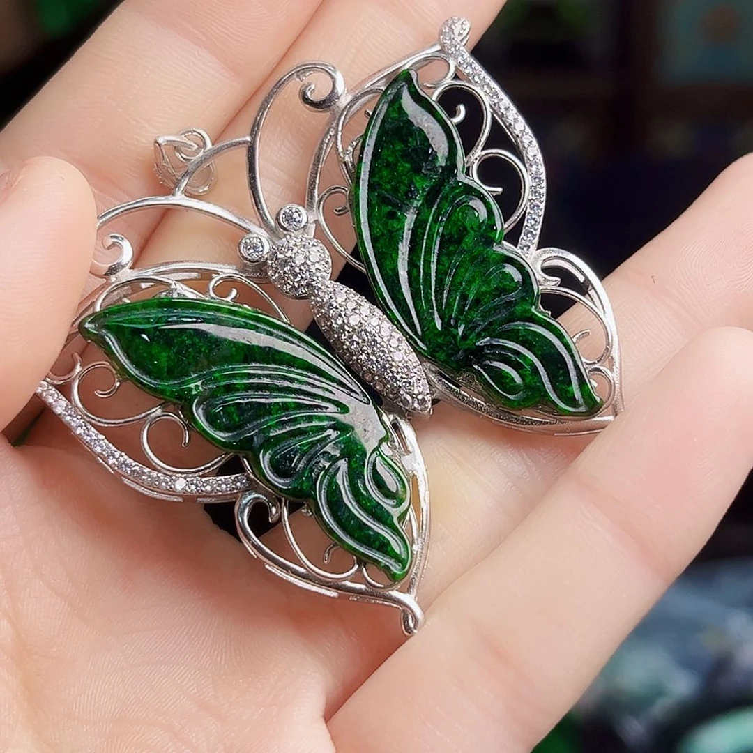 颈饰银S925镶嵌翡翠多样性