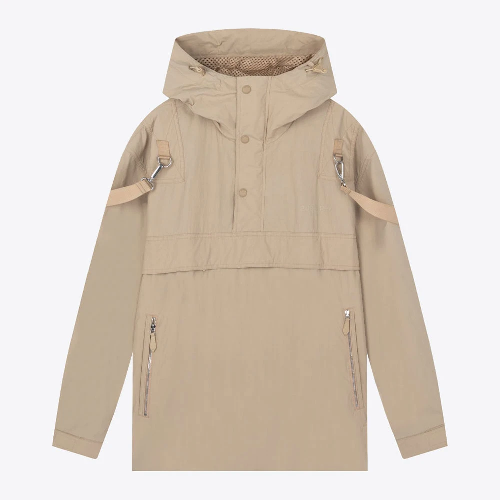 BURBERRY博柏利新品logo印花长袖拉链男休闲连帽棉服夹克8057354