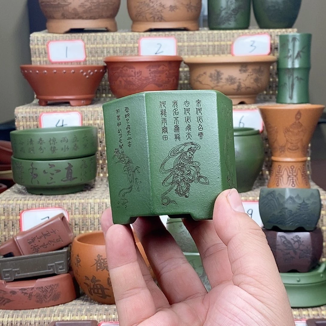 紫砂花盆我在等他