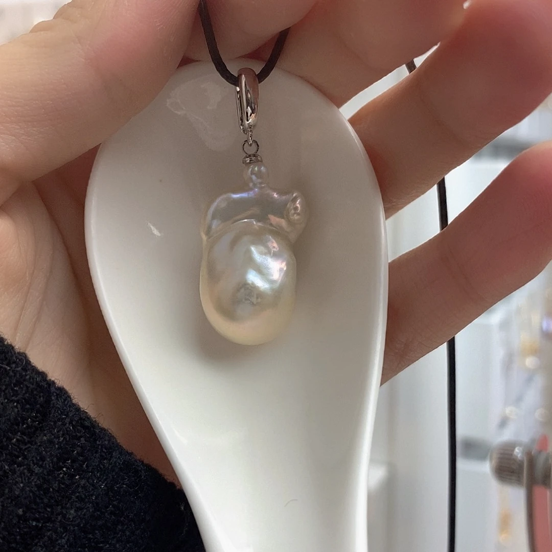 淡水珍珠颈饰银S925镶嵌