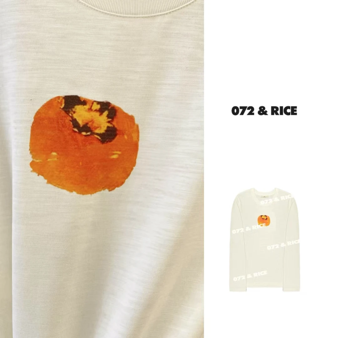 072 & RICE【柿柿如意】100纯棉 秋季休闲圆领长袖T恤 32NB294Z*