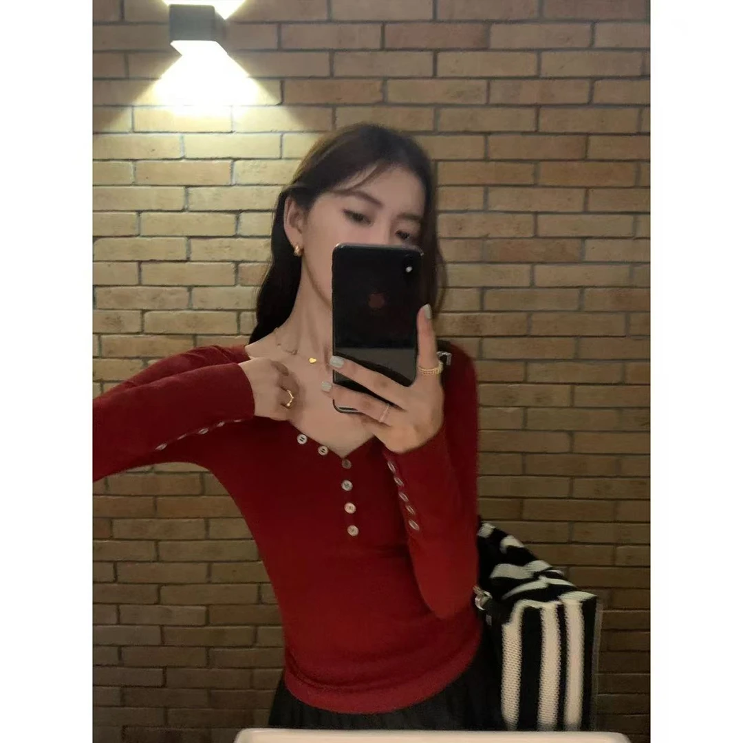 徐秋阳  视觉升温  百搭时尚休闲设计感显瘦显白上衣12083