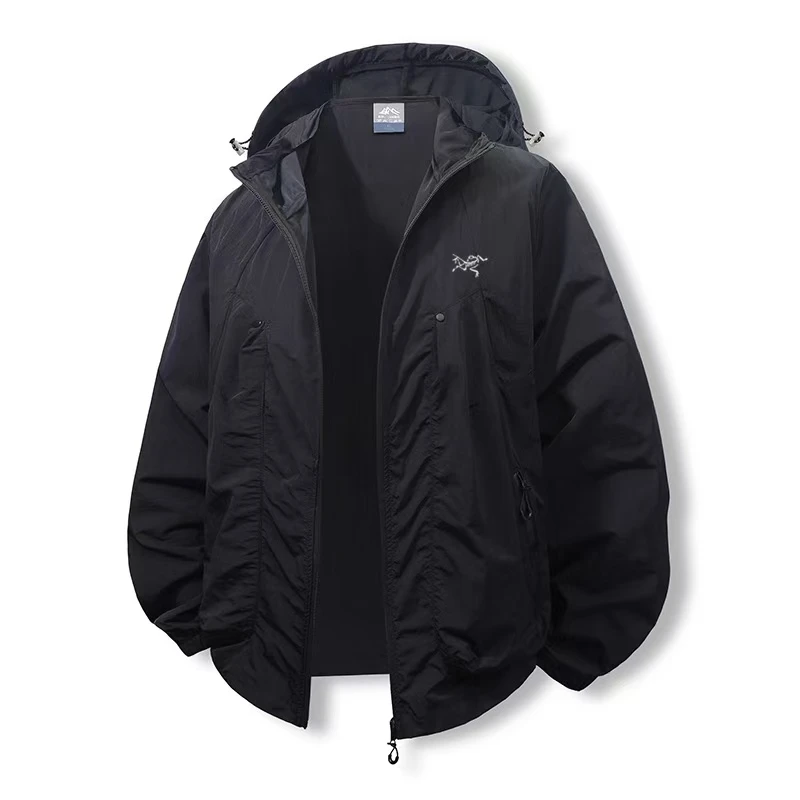 【清仓折扣】新款刺绣鸟男士透气风衣男2025夏季干活耐脏防晒衣男款