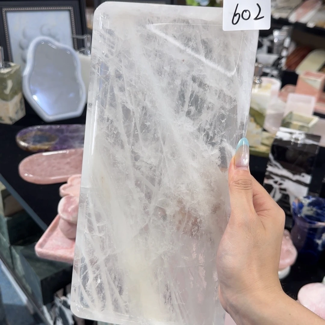 石材602 白水晶长方盘