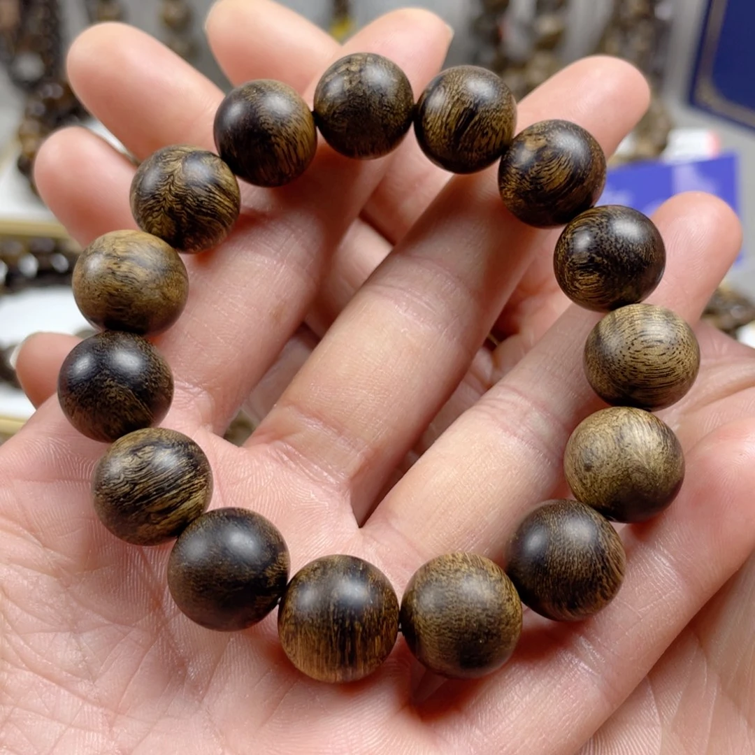 沉香手串大*哥越南芽庄老白棋玉化老料满瘤疤1.4