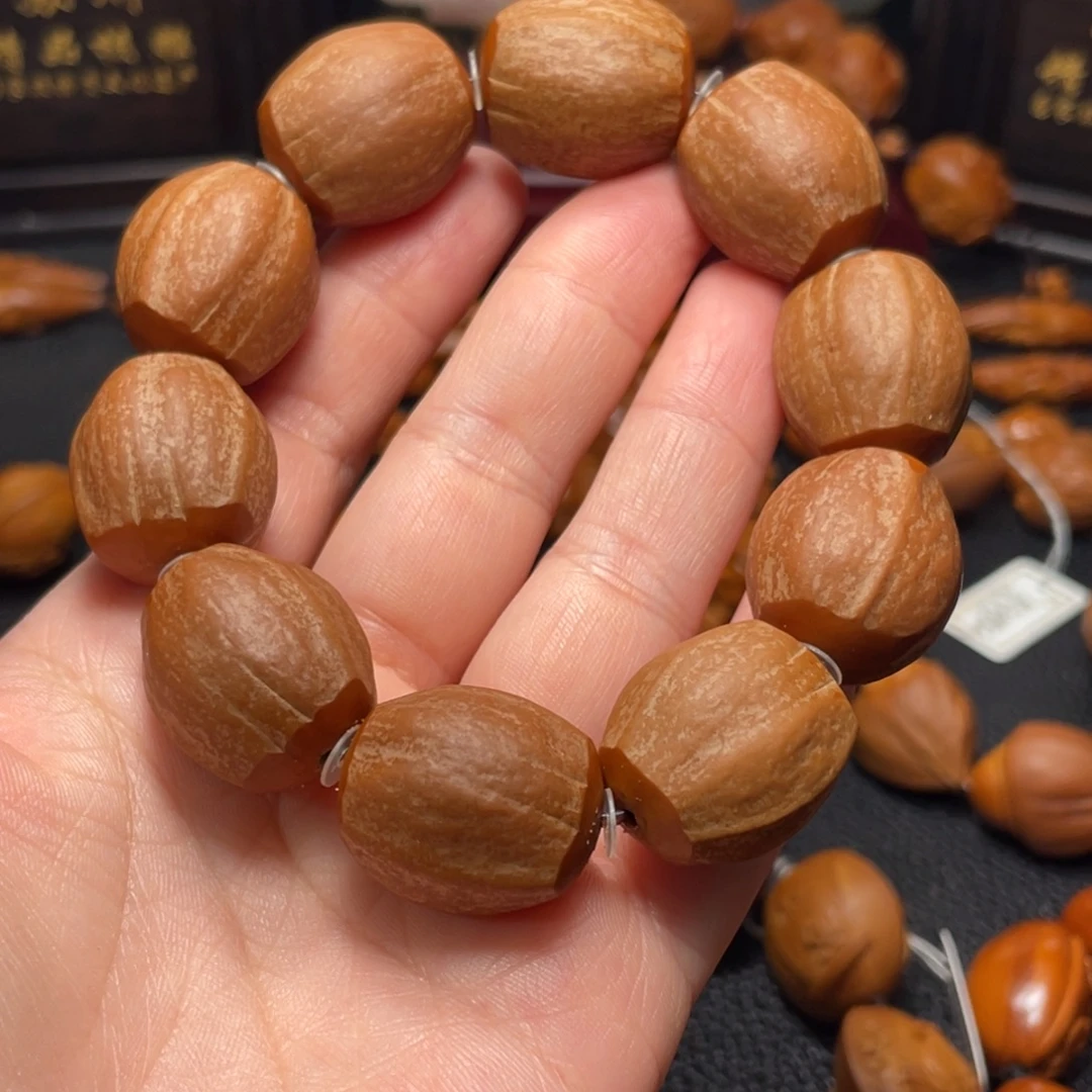 嘻***哈橄榄核手串/手链水晶核素核手串