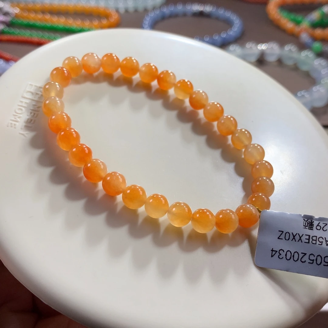 翡翠未镶嵌颈饰特色天然元气橙冰种红黄翡单圈 卡6.1