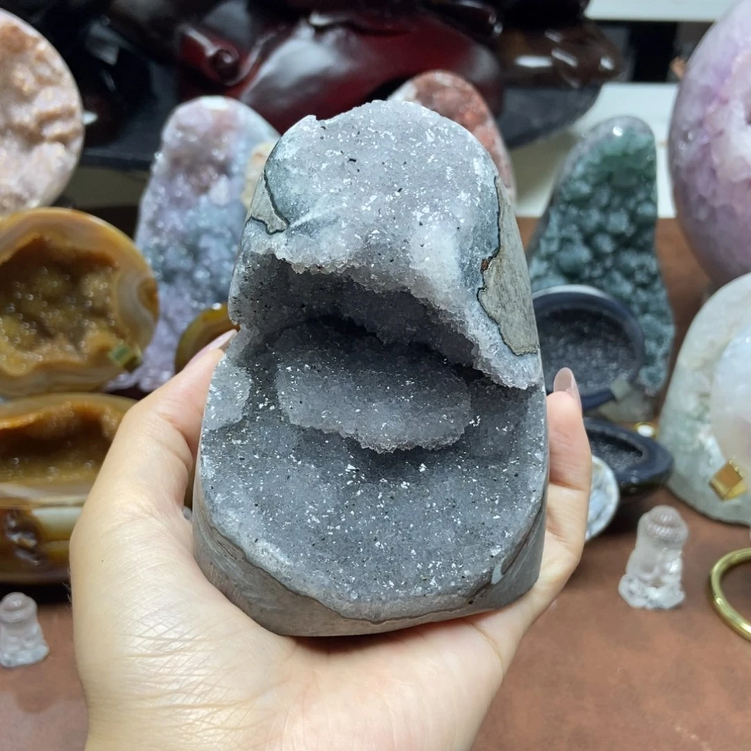 未镶嵌摆件紫晶水晶