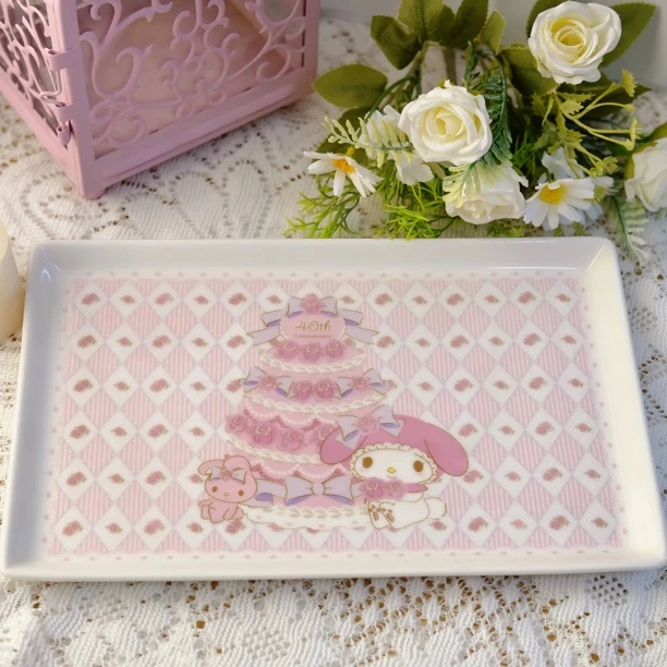 可爱卡通陶瓷美乐蒂蛋糕托盘 陶瓷盘